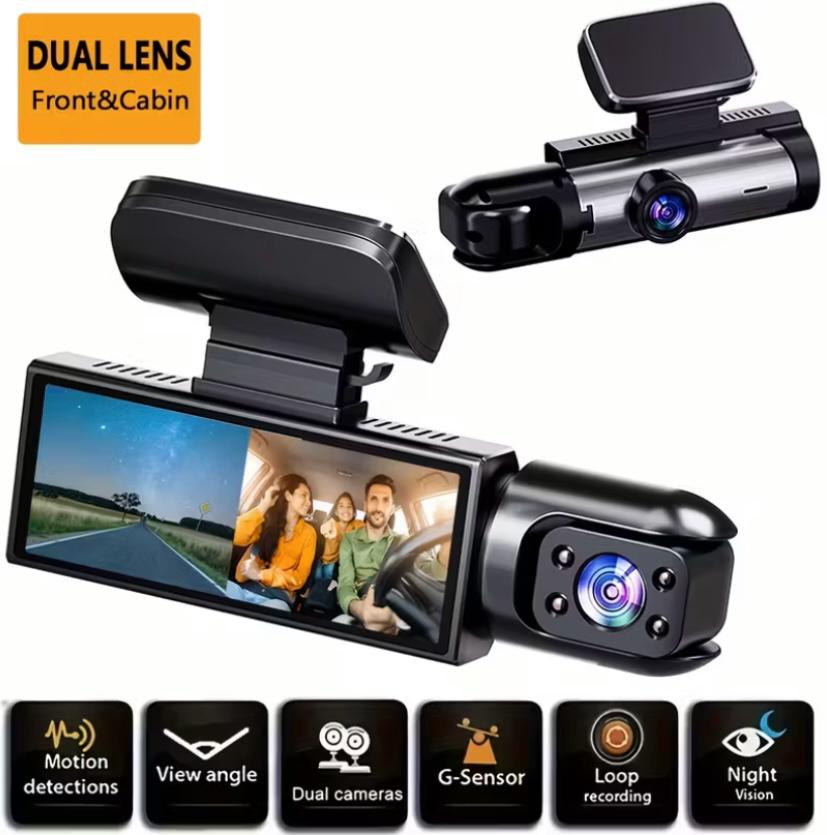 Dual Front and Inside Car Dash Camera