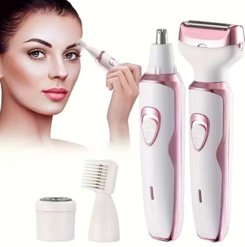 Electric razor 4 in 1 rechargeable grooming kit lady