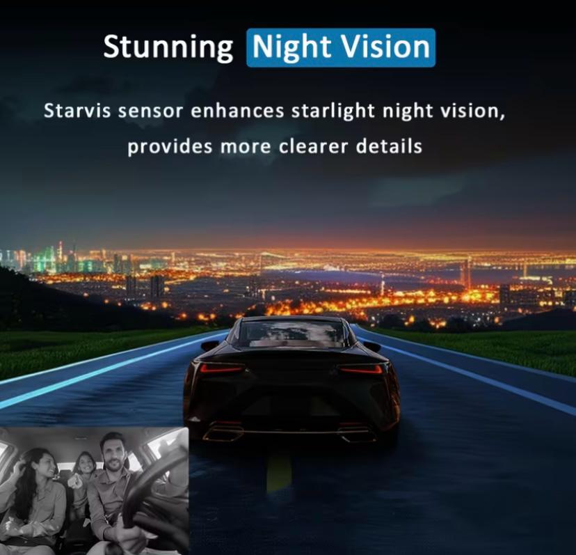 Dual Front and Inside Car Dash Camera