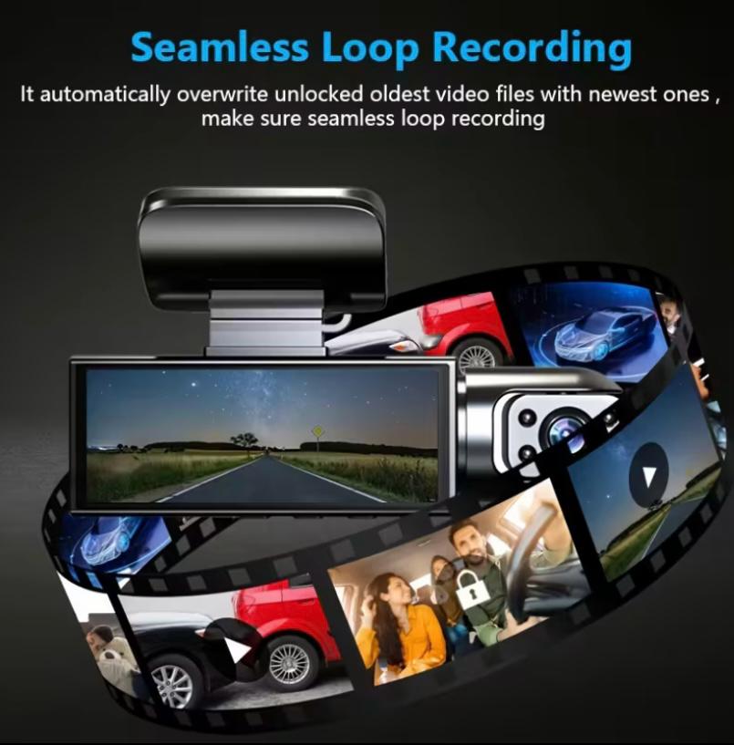 Dual Front and Inside Car Dash Camera