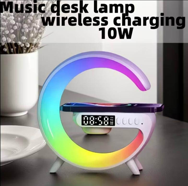 Wireless speaker with Sunrise Alarm, RGB Rhythm Light, Fast charging