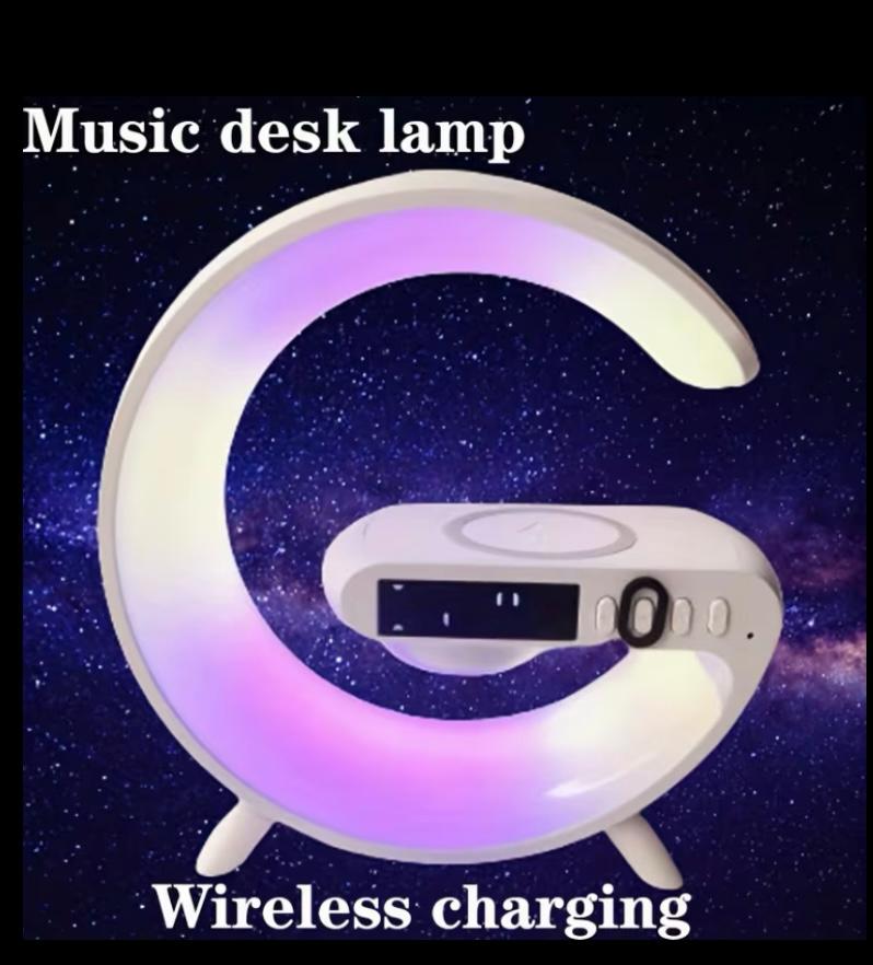 Wireless speaker with Sunrise Alarm, RGB Rhythm Light, Fast charging