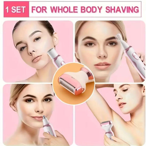 Electric razor 4 in 1 rechargeable grooming kit lady
